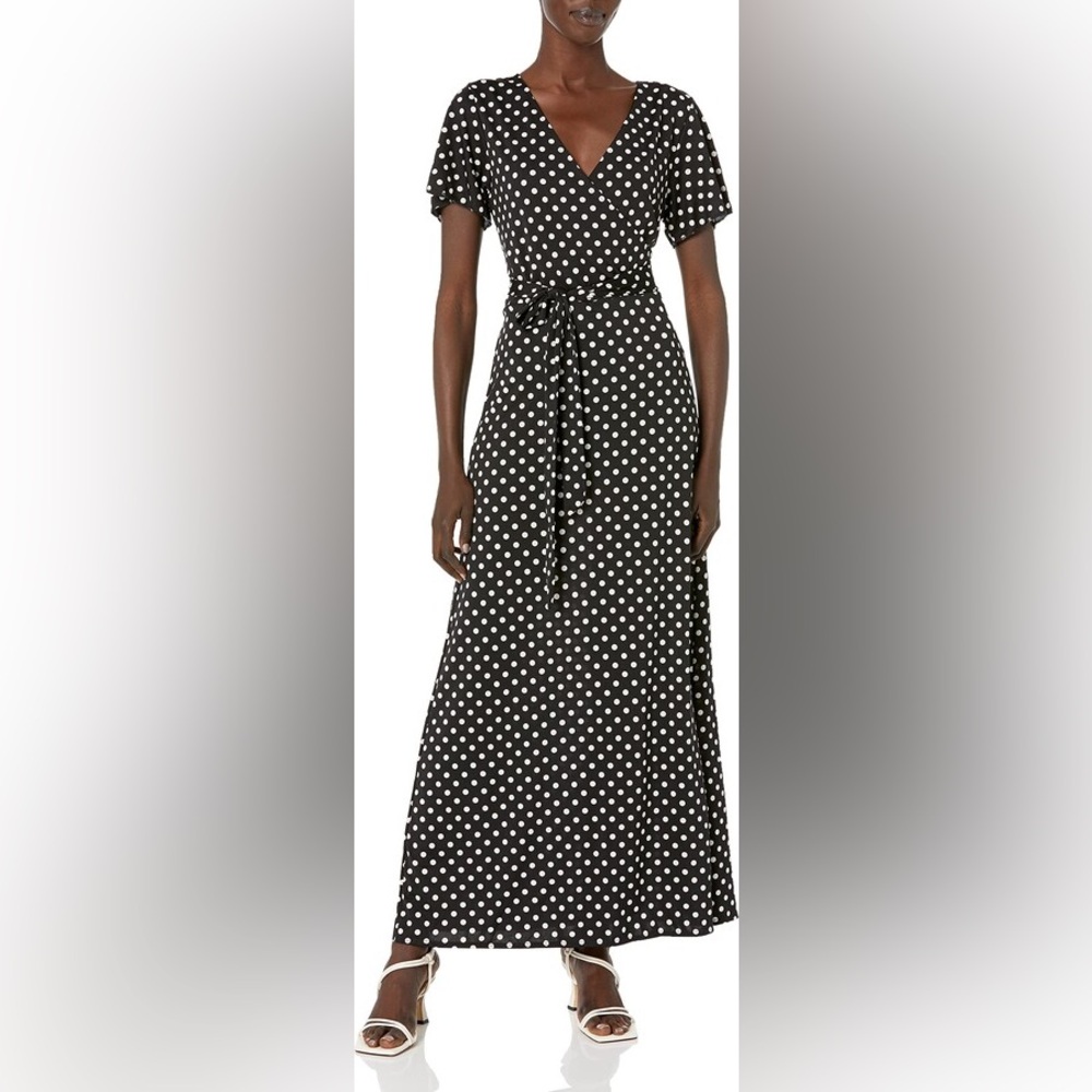 Navy and White Polka Dot Maxie Dress